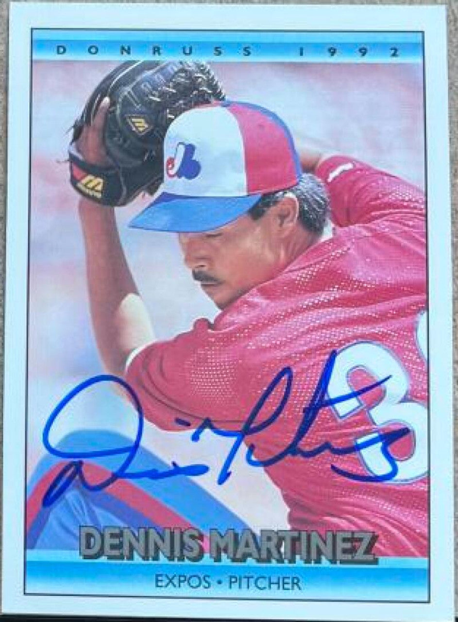 Dennis Martinez Signed 1992 Donruss Baseball Card - Montreal Expos #686