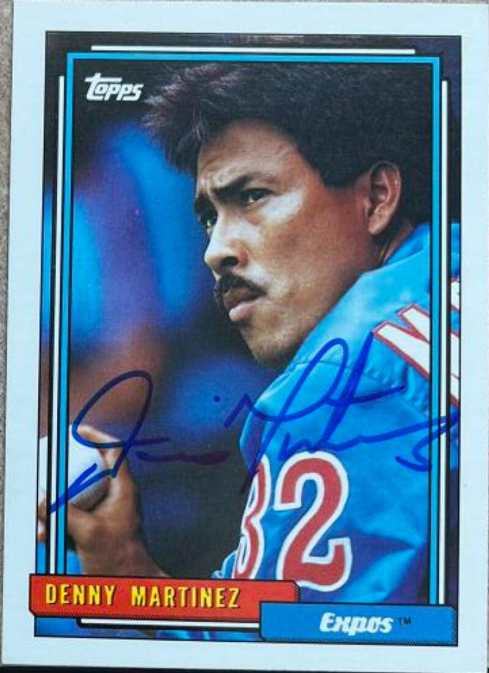 Dennis Martinez Signed 1992 Topps Baseball Card - Montreal Expos #15