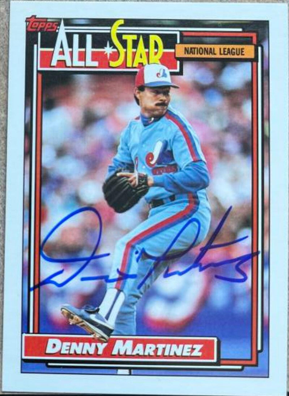 Dennis Martinez Signed 1992 Topps Baseball Card - Montreal Expos #394