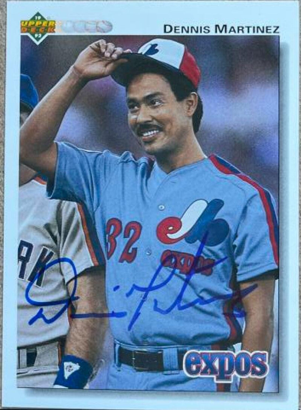 Dennis Martinez Signed 1992 Upper Deck Baseball Card - Montreal Expos