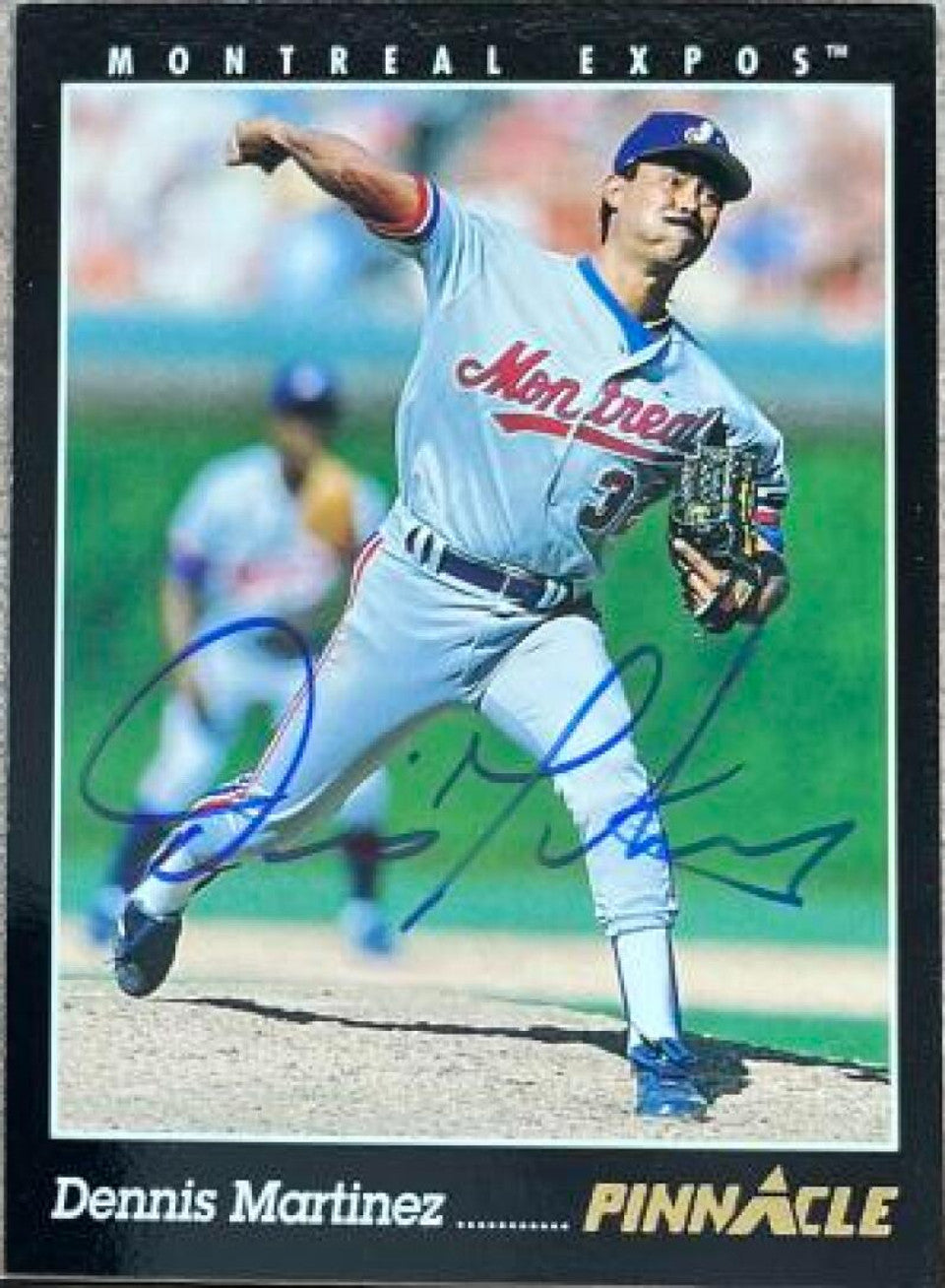 Dennis Martinez Signed 1993 Pinnacle Baseball Card - Montreal Expos #38