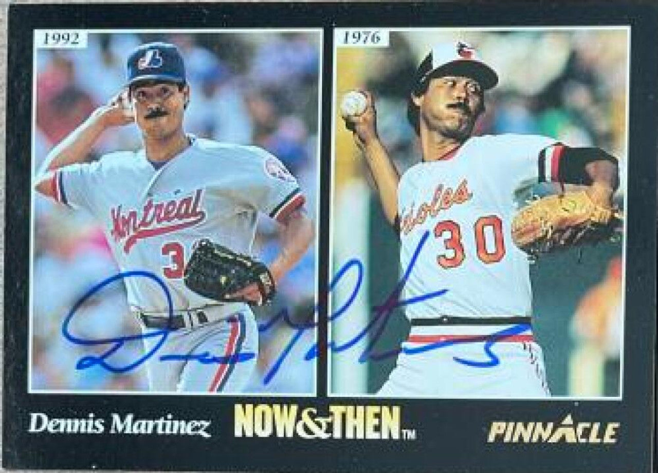 Dennis Martinez Signed 1993 Pinnacle Baseball Card - Montreal Expos #291