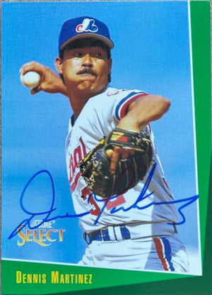 Dennis Martinez Signed 1993 Score Select Baseball Card - Montreal Expos