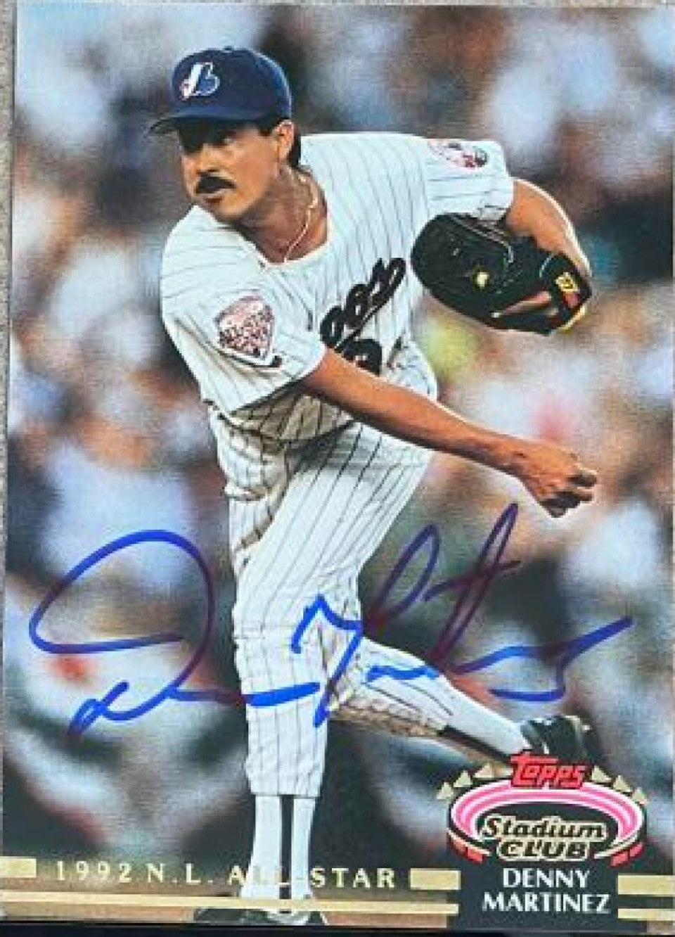 Dennis Martinez Signed 1993 Stadium Club Murphy Baseball Card - Montreal Expos