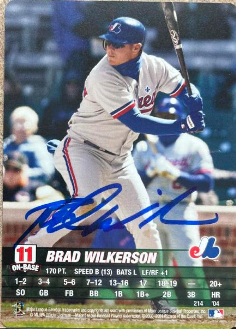 Brad Wilkerson Signed 2004 MLB Showdown Baseball Card - Montreal Expos