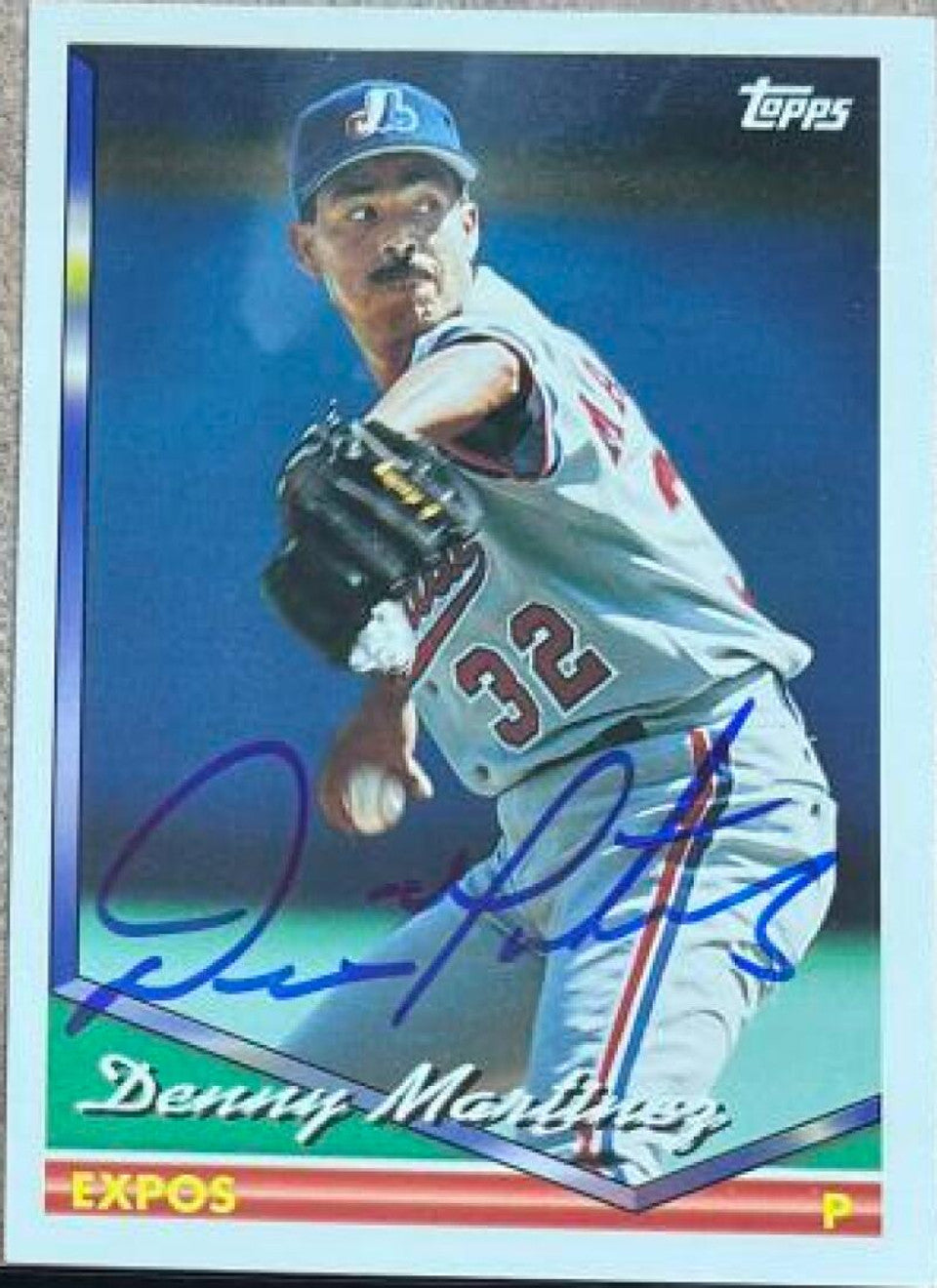 Dennis Martinez Signed 1994 Topps Baseball Card - Montreal Expos