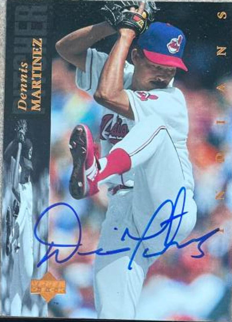 Dennis Martinez Signed 1994 Upper Deck Baseball Card - Cleveland Indians