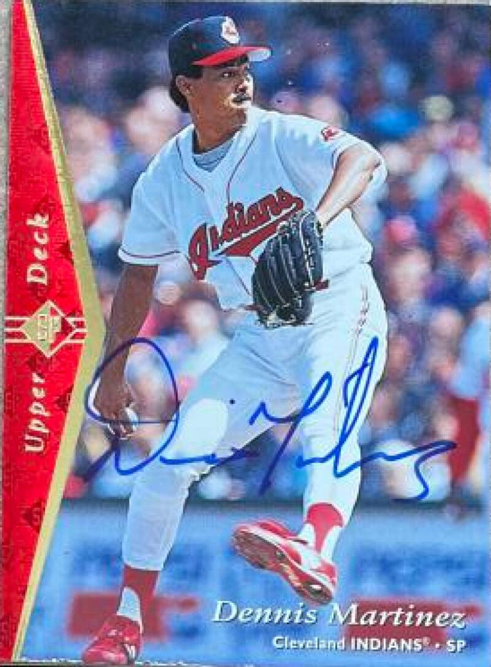 Dennis Martinez Signed 1995 SP Baseball Card - Cleveland Indians