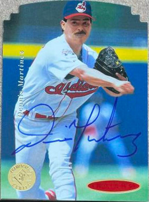 Dennis Martinez Signed 1995 SP Championship Die Cuts Baseball Card - Cleveland Indians