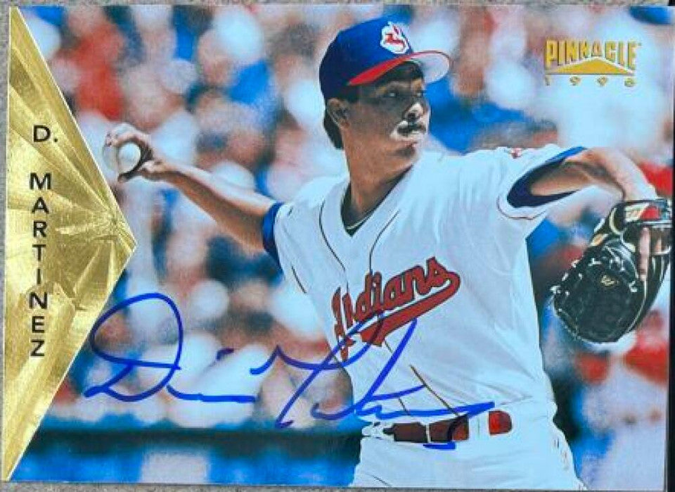 Dennis Martinez Signed 1996 Pinnacle Baseball Card - Cleveland Indians