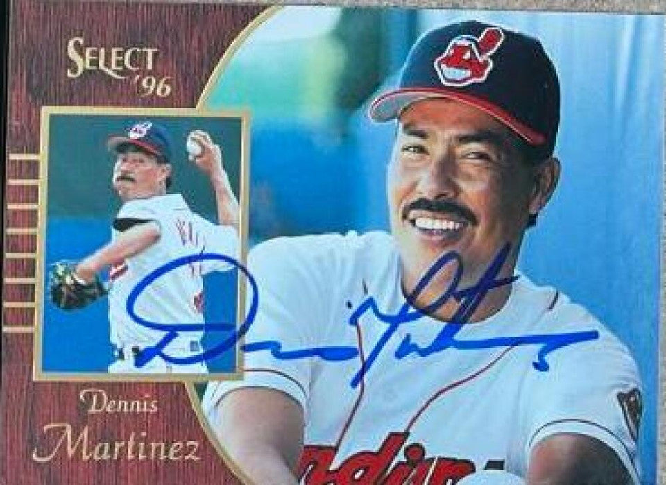 Dennis Martinez Signed 1996 Score Select Baseball Card - Cleveland Indians