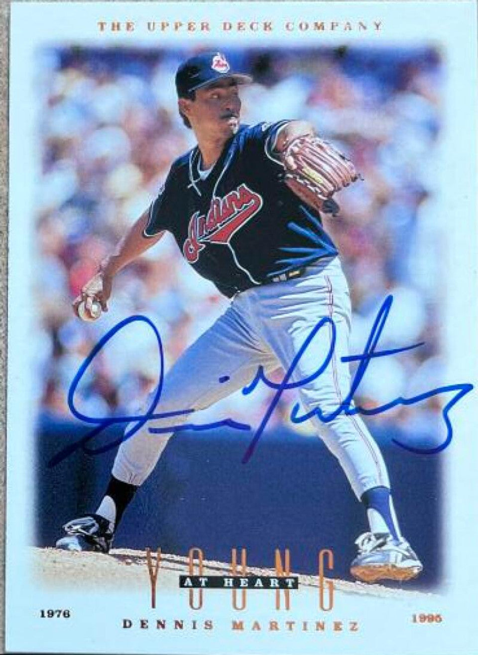 Dennis Martinez Signed 1996 Upper Deck Baseball Card - Cleveland Indians