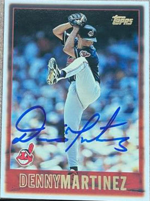 Dennis Martinez Signed 1997 Topps Baseball Card - Cleveland Indians