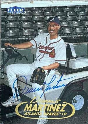 Dennis Martinez Signed 1998 Fleer Tradition Update Baseball Card - Atlanta Braves