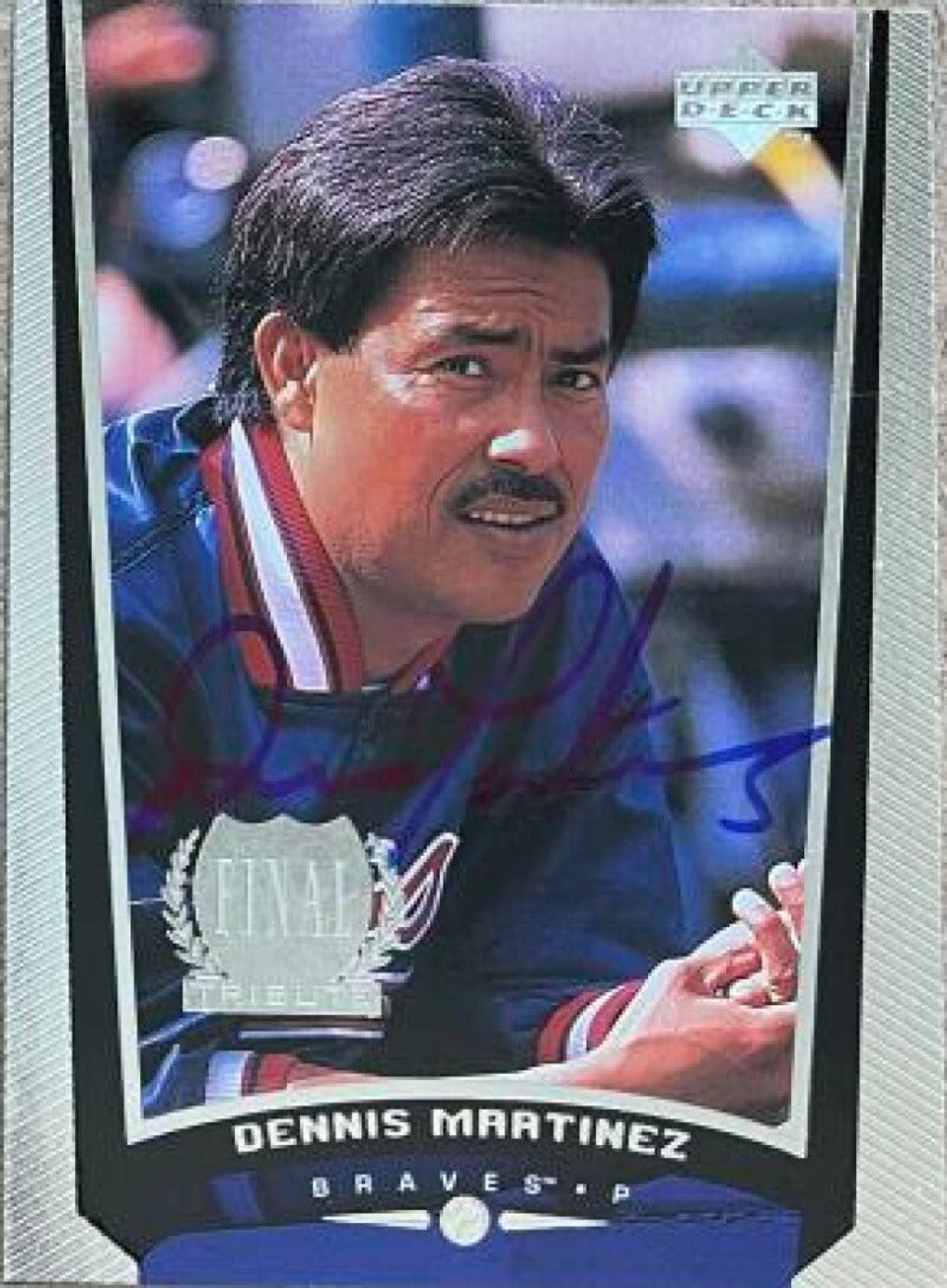 Dennis Martinez Signed 1999 Upper Deck Baseball Card - Atlanta Braves