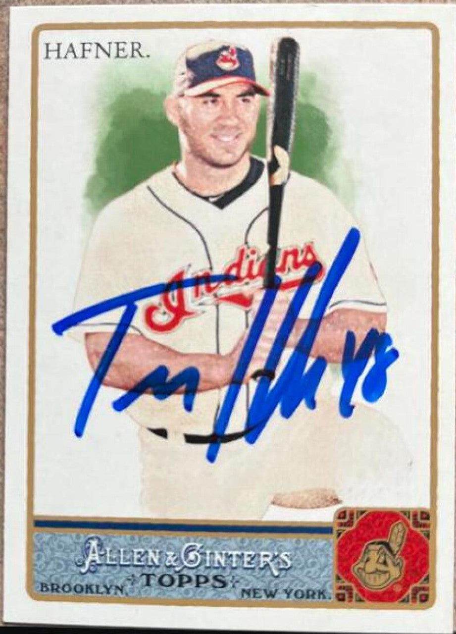 Travis Hafner Signed 2011 Allen & Ginter Baseball Card - Cleveland Indians