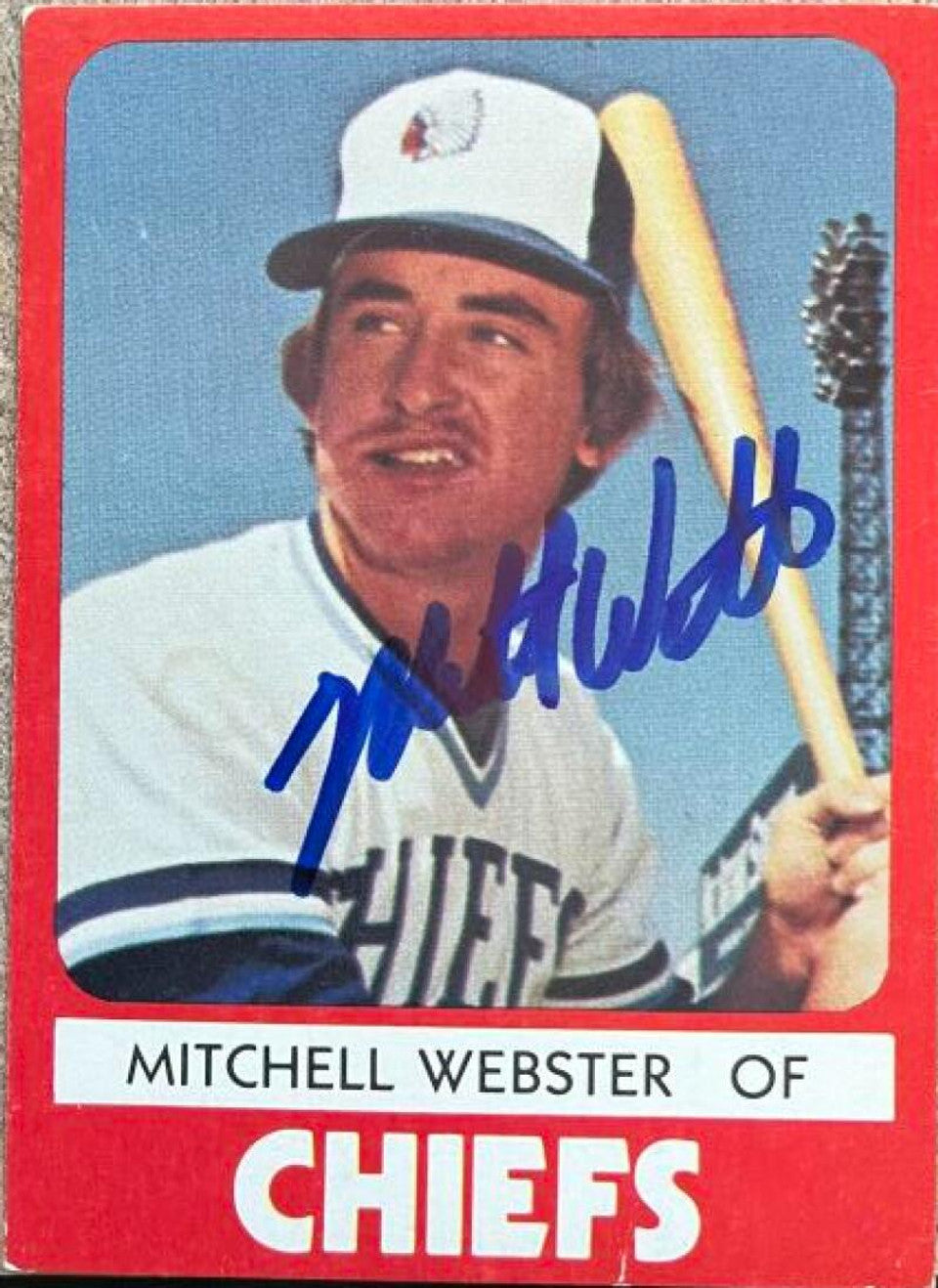 Mitch Webster Signed 1980 TCMA Baseball Card - Syracuse Chiefs