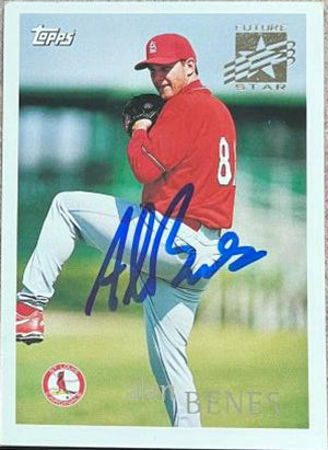 Alan Benes Signed 1996 Topps Baseball Card - St Louis Cardinals