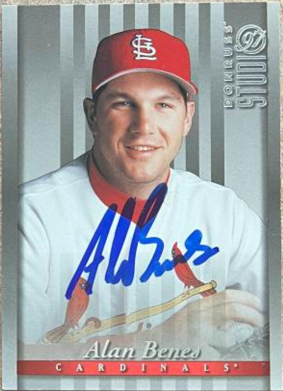 Alan Benes Signed 1997 Studio Baseball Card - St Louis Cardinals