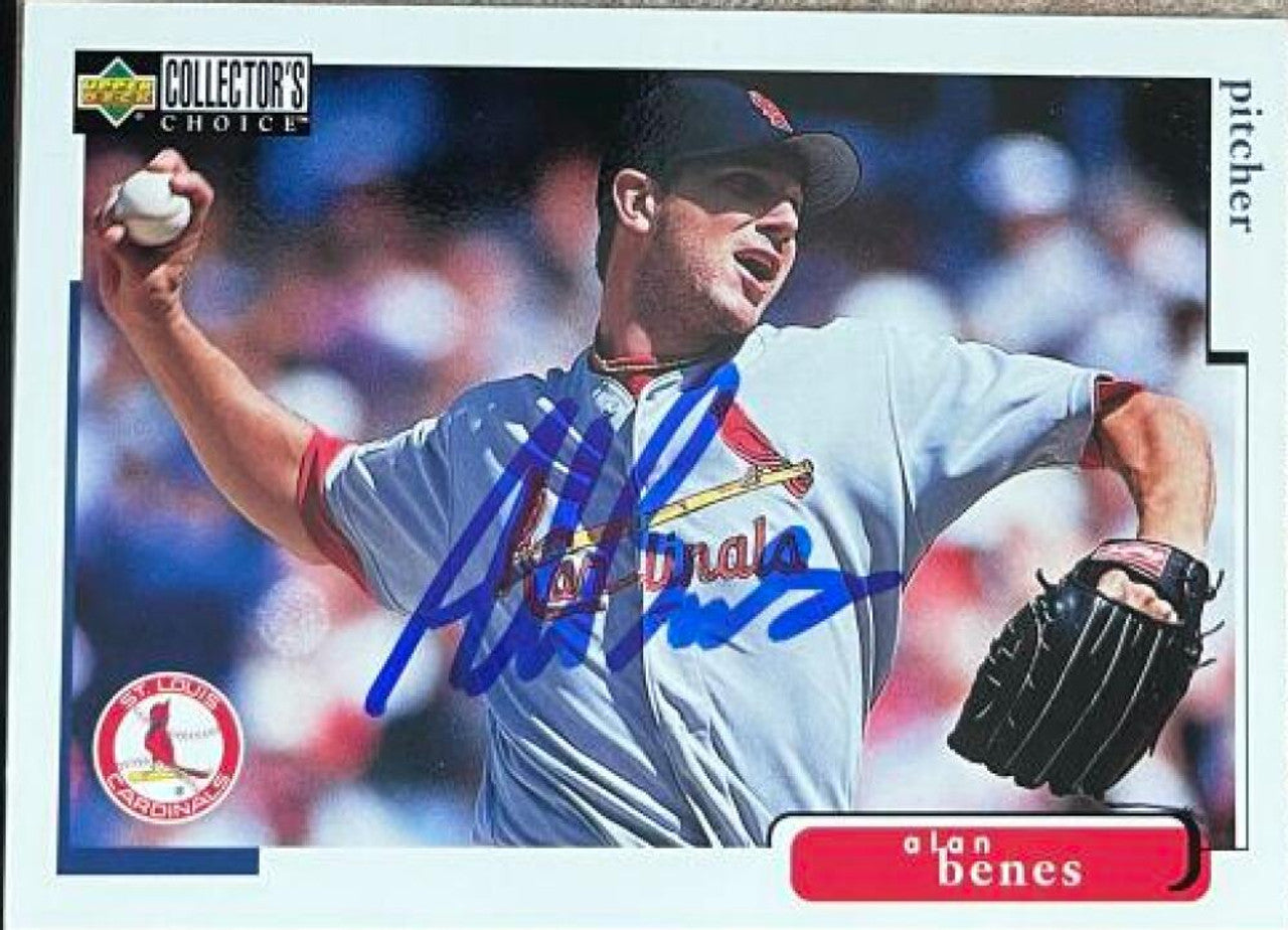 Alan Benes Signed 1998 Collector's Choice Baseball Card - St Louis Cardinals