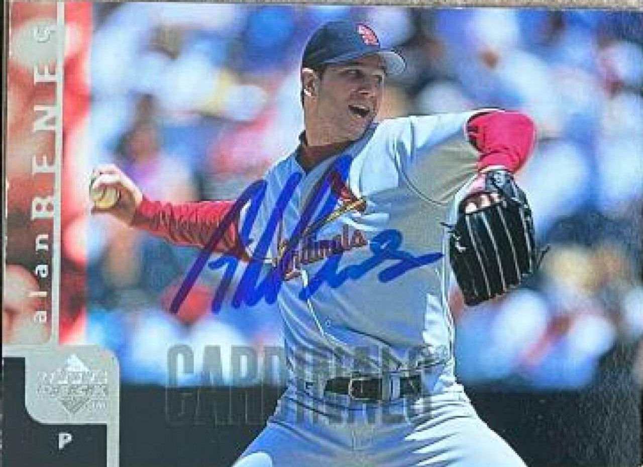 Alan Benes Signed 1998 Upper Deck Baseball Card - St Louis Cardinals