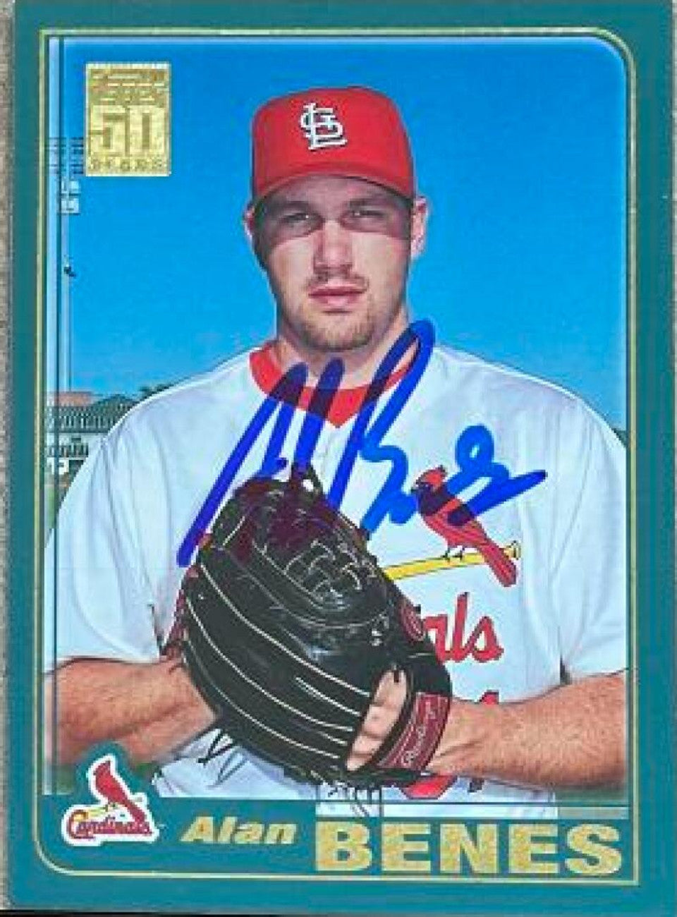 Alan Benes Signed 2001 Topps Baseball Card - St Louis Cardinals