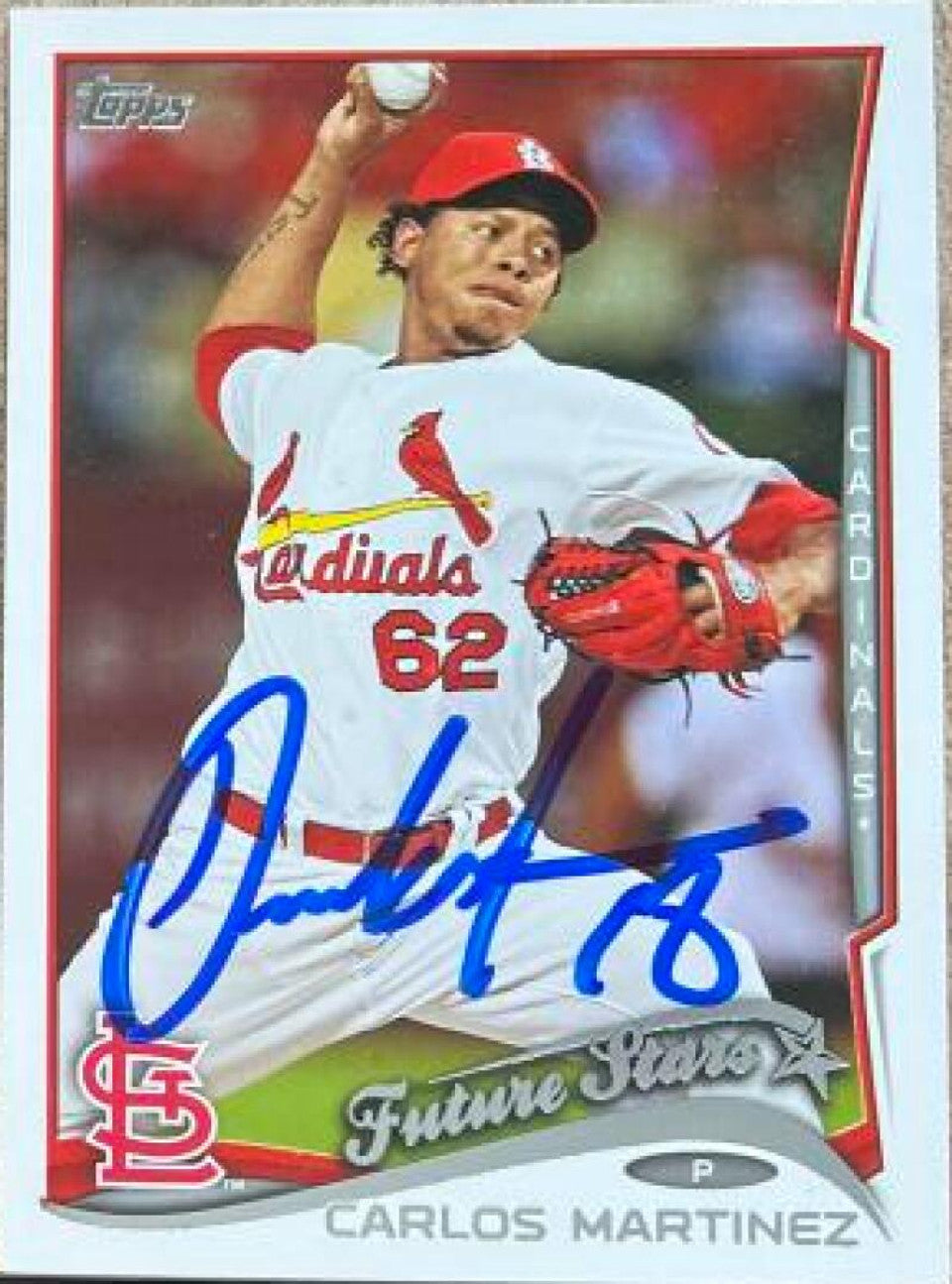 Carlos Martinez Signed 2014 Topps Baseball Card - St Louis Cardinals