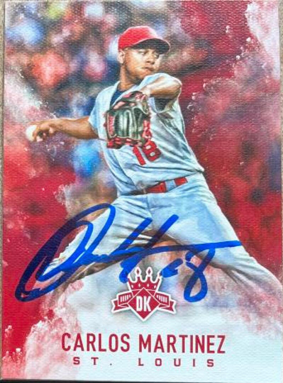 Carlos Martinez Signed 2017 Panini Diamond Kings Baseball Card - St Louis Cardinals