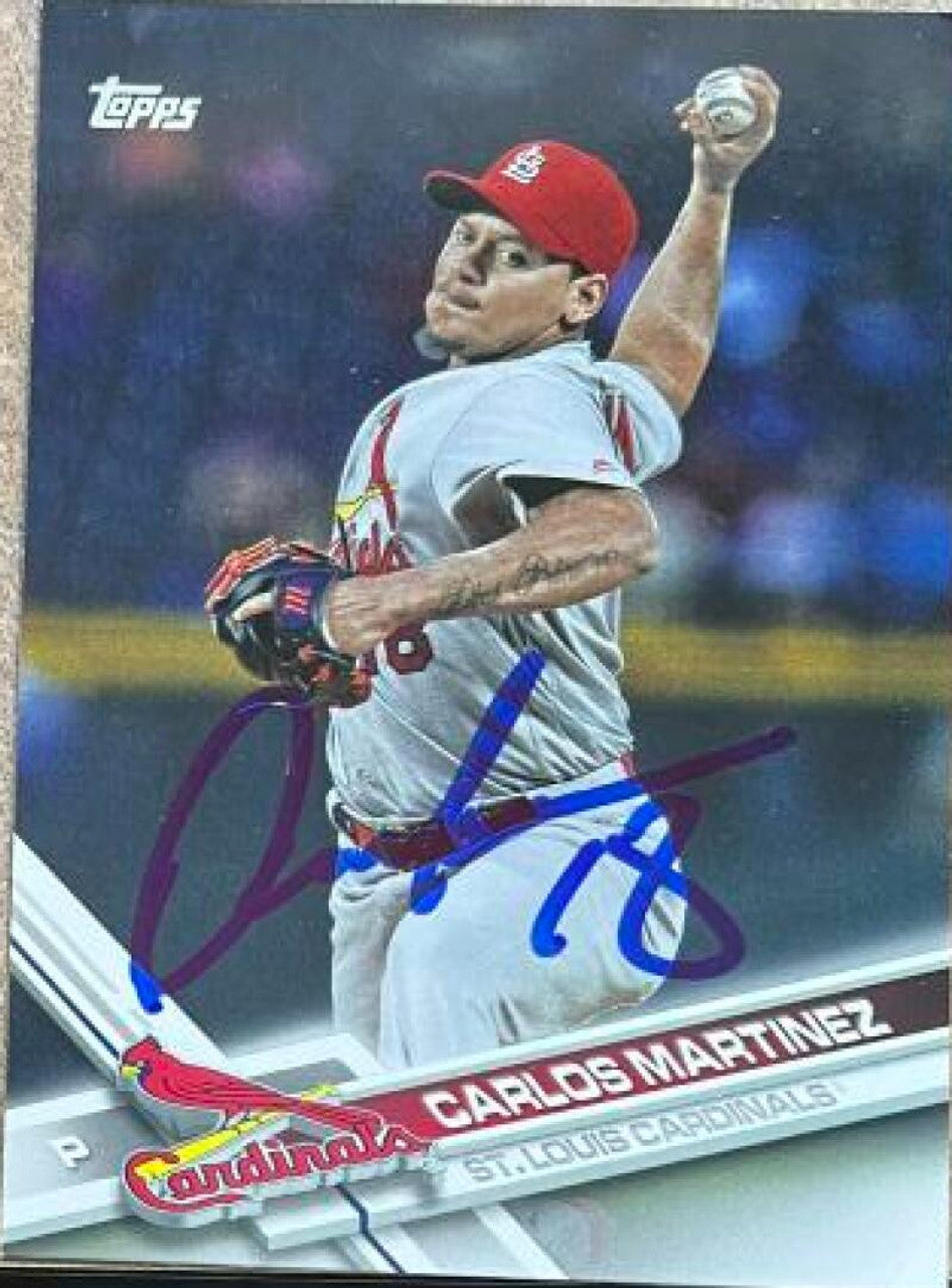 Carlos Martinez Signed 2017 Topps Baseball Card - St Louis Cardinals