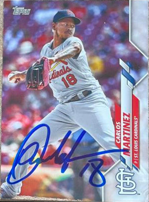 Carlos Martinez Signed 2020 Topps Baseball Card - St Louis Cardinals