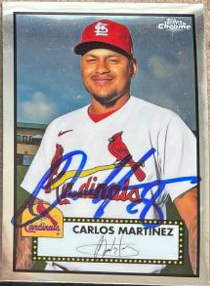 Carlos Martinez Signed 2021 Topps Chrome Platinum Anniversary Baseball Card - St Louis Cardinals