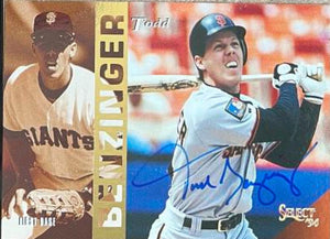 Todd Benzinger Signed 1994 Score Select Baseball Card - San Francisco Giants