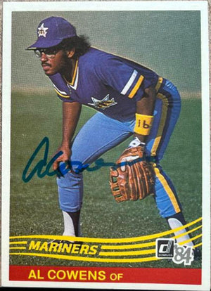 Al Cowens Signed 1984 Donruss Baseball Card - Seattle Mariners