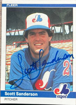 Scott Sanderson Signed 1984 Fleer Baseball Card - Montreal Expos