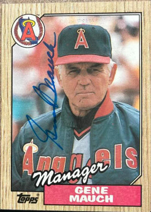 Gene Mauch Signed 1987 Topps Baseball Card - California Angels