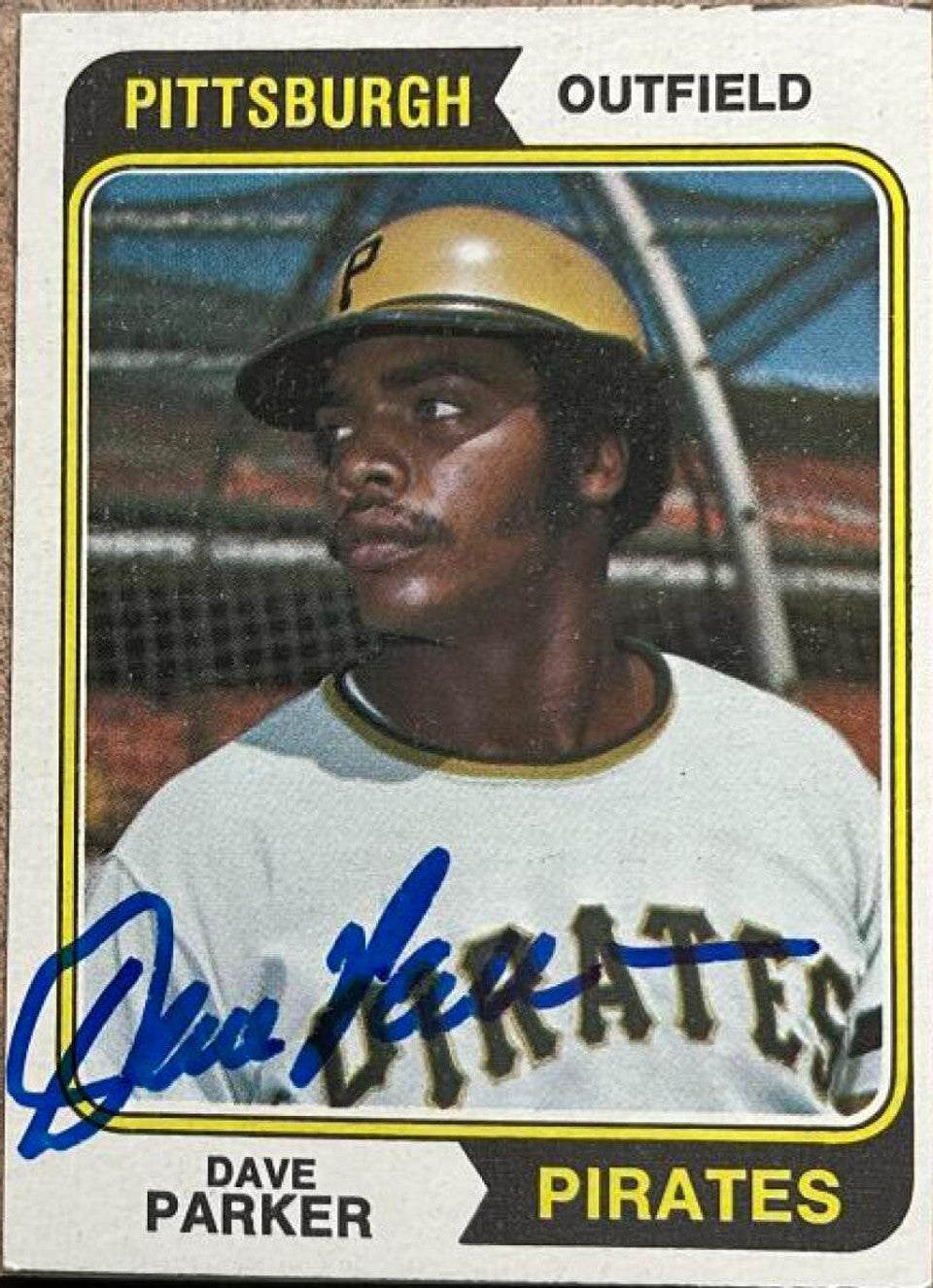 Dave Parker Signed 1974 Topps Baseball Card - Pittsburgh Pirates