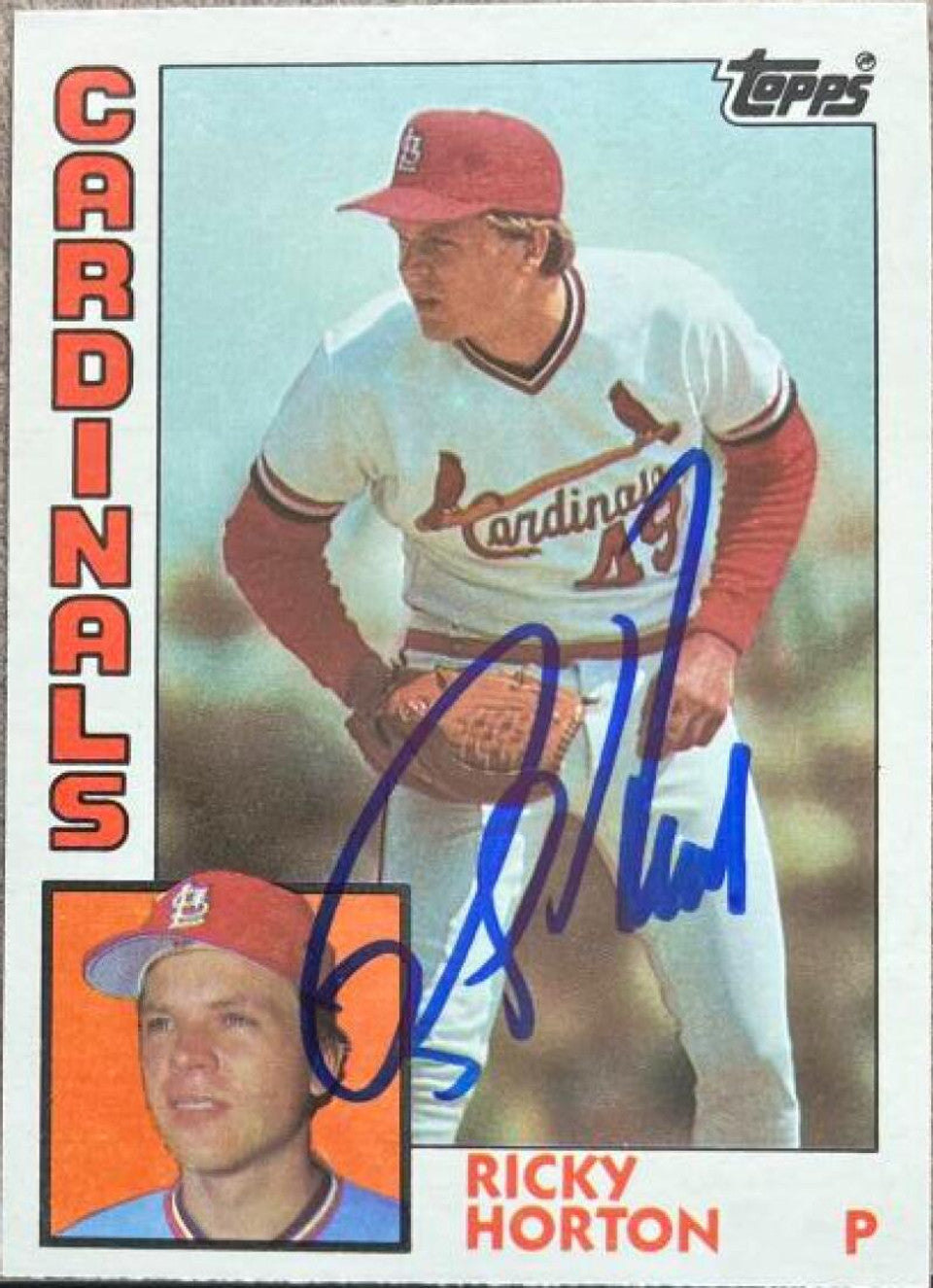 Ricky Horton Signed 1984 Topps Traded Baseball Card - St Louis Cardinals