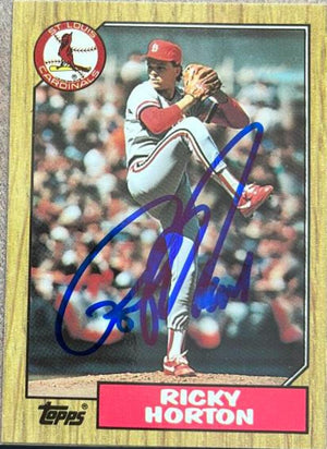 Ricky Horton Signed 1987 Topps Tiffany Baseball Card - St Louis Cardinals