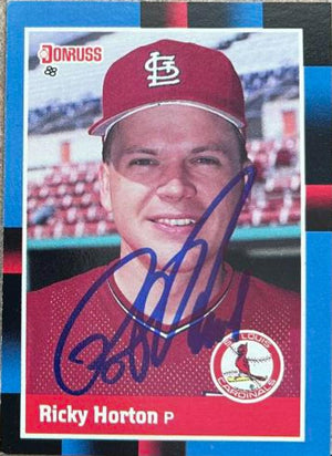 リッキー・ホートン サイン入り 1988 ドンラス ベースボールカード - セントルイス カーディナルス