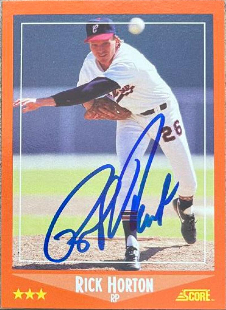 Ricky Horton Signed 1988 Score Rookie & Traded Baseball Card - Chicago White Sox