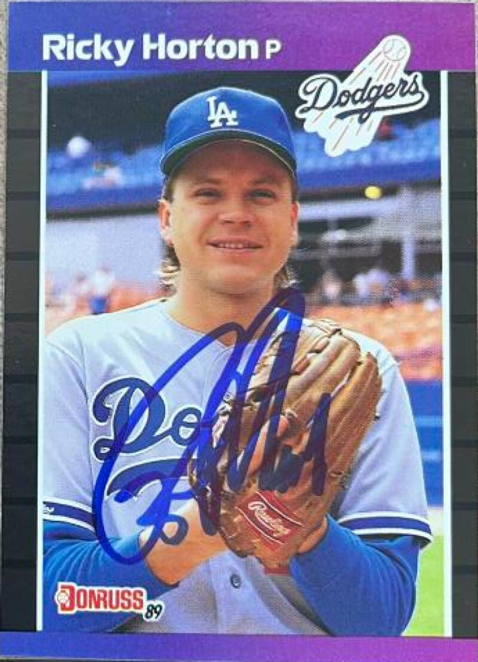 Ricky Horton Signed 1989 Donruss Baseball Card - Los Angeles Dodgers