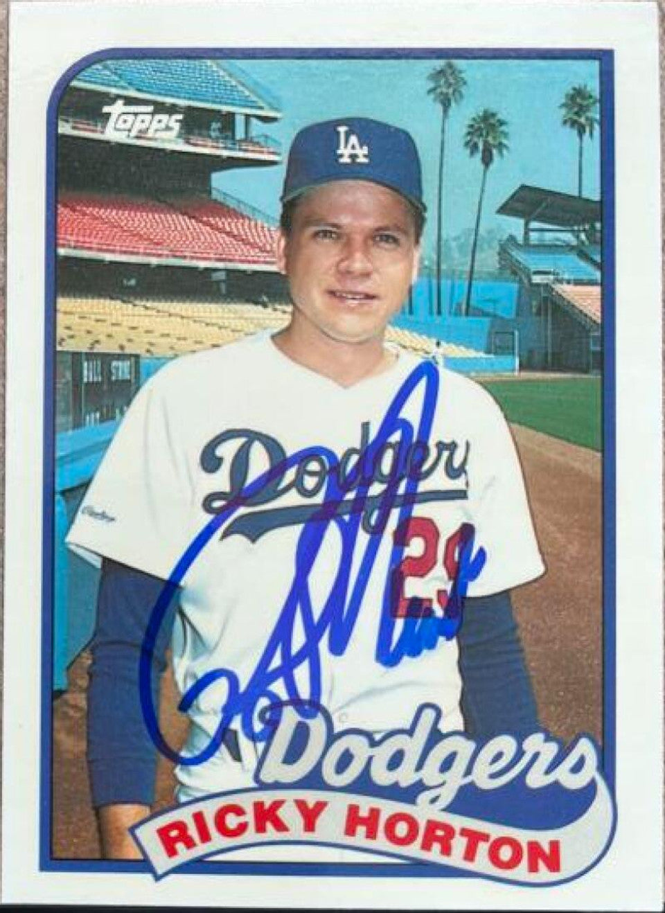 Ricky Horton Signed 1989 Topps Tiffany Baseball Card - Los Angeles Dodgers