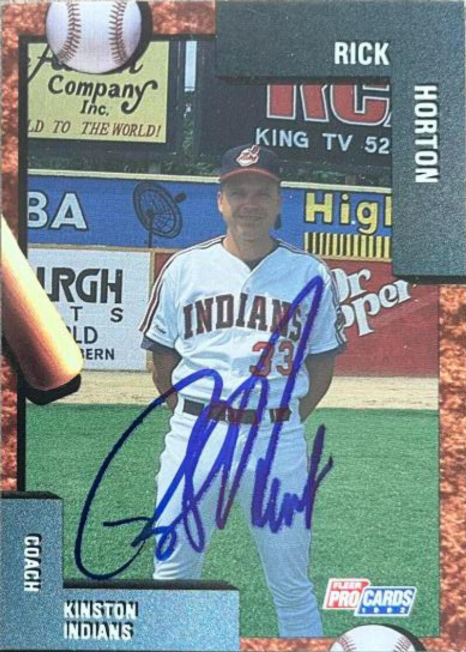 Ricky Horton Signed 1992 Fleer ProCards Baseball Card - Kingston Indians