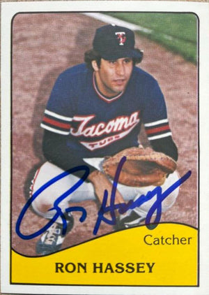 Ron Hassey Signed 1979 TCMA Baseball Card - Tacoma Tugs