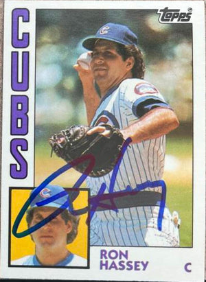 Ron Hassey Signed 1984 Topps Traded Baseball Card - Chicago Cubs