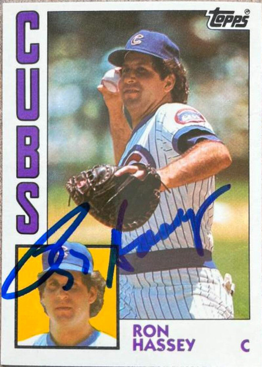 Ron Hassey Signed 1984 Topps Tiffany Traded Baseball Card - Chicago Cubs