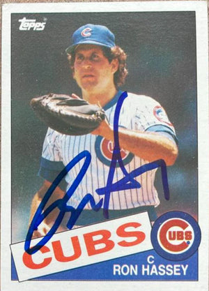 ロン・ハッセーのサイン入り 1985 Topps ベースボールカード - シカゴ カブス