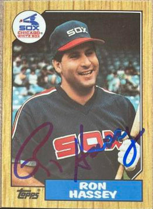 Ron Hassey Signed 1987 Topps Tiffany Baseball Card - Chicago White Sox