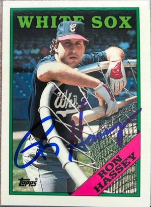Ron Hassey Signed 1988 Topps Tiffany Baseball Card - Chicago White Sox