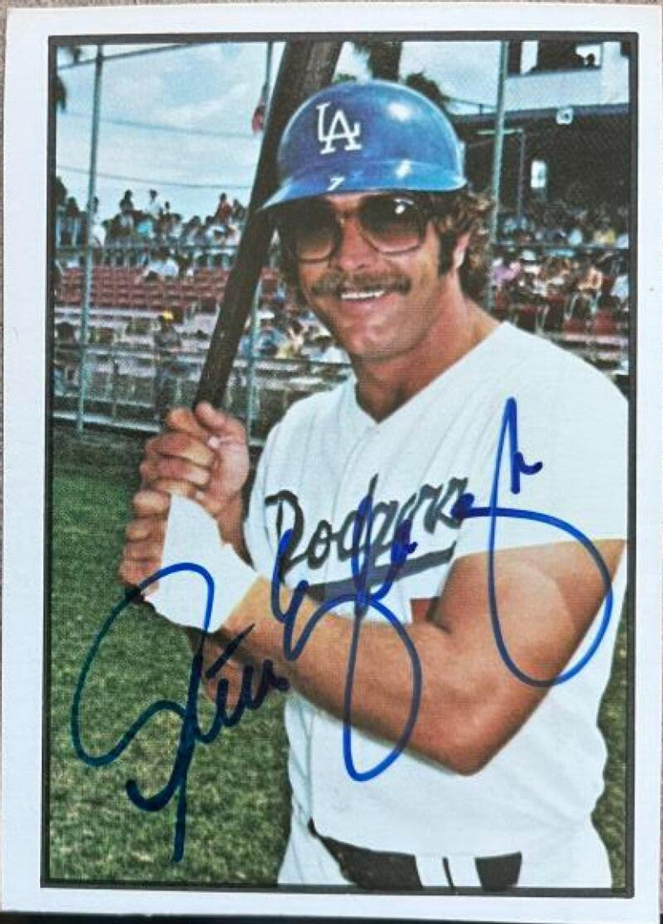 Steve Yeager Signed 1978 SSPC Baseball Card - Los Angeles Dodgers